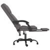vidaXL Fauteuil de massage inclinable de bureau Gris Similicuir