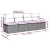 vidaXL Canap&eacute; de jardin avec coussins 4 places en polyrotin noir