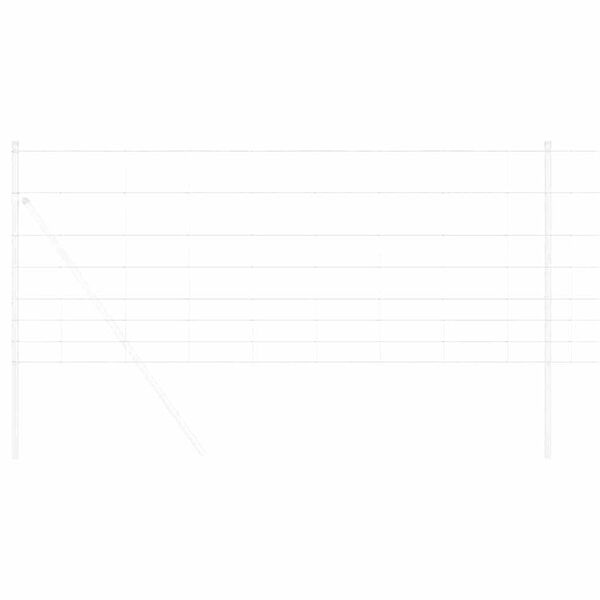vidaXL Cl&ocirc;ture de prairie Argent&eacute; 25 x 1 m Acier galvanis&eacute;