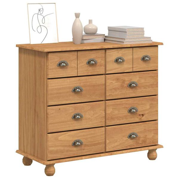 vidaXL Commode ASKIM Marron 91 x 40 x 79 cm Bois de pin massif
