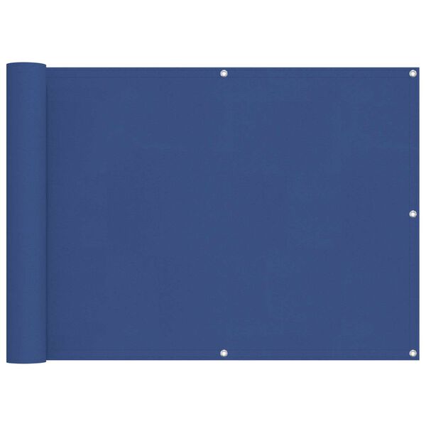 vidaXL &Eacute;cran de balcon Bleu 75 x 200 cm Oxford alu enduit de PU