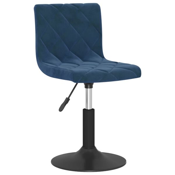 vidaXL Chaises pivotantes &agrave; manger lot de 2 bleu velours