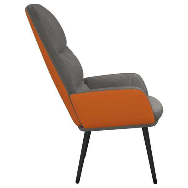 vidaXL Chaise de relaxation Gris clair Tissu