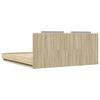vidaXL Cadre de lit avec LED sans matelas ch&ecirc;ne sonoma 200x200 cm