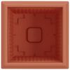 vidaXL Pot de Fleurs Carr&eacute; 6 pcs Rouge brique 23 x 23 x 17,5 cm
