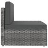 vidaXL Salon de jardin 3 pcs R&eacute;sine tress&eacute;e Gris