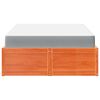 vidaXL Lit avec matelas cire marron 120x190 cm bois massif de pin