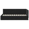 vidaXL Cadre de lit d'angle Noir 100 cm x 200 cm Velours