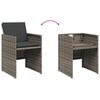 vidaXL Ensemble &agrave; manger de jardin coussins 13 pcs gris r&eacute;sine tress&eacute;e