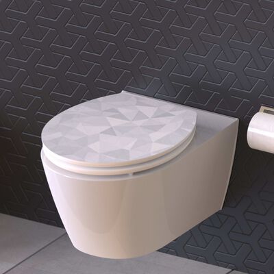 SCHÜTTE Siège de toilette avec fermeture en douceur DIAMOND MDF