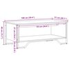 vidaXL Table basse ch&ecirc;ne marron 100x51x40 cm bois d'ing&eacute;nierie