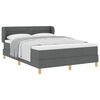 vidaXL Lit &agrave; ressorts avec matelas Gris fonc&eacute; 160 x 200 cm tissu