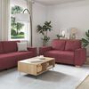 vidaXL Canap&eacute; 3 pcs Bordeaux 220 x 80 x 84 cm Tissu en lin m&eacute;lang&eacute;
