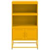 vidaXL Buffet haut jaune moutarde 68,5x38,5x123,5 cm acier