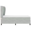 vidaXL Lit &agrave; ressorts avec matelas Gris clair 200 x 90 cm Velours
