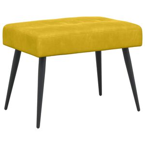 vidaXL Banc avec capitonnage bouton Jaune 60 x 40 x 45 cm Velours