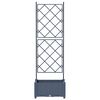 vidaXL Cache-pot de jardin Gris 40 x 40 x 125,5 cm Acier