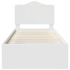 vidaXL Cadre de lit avec t&ecirc;te de lit Blanc 75 x 190 cm Pin massif
