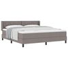 vidaXL Lit &agrave; ressorts avec matelas Taupe 200 x 180 cm Polyester