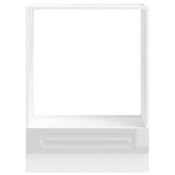 vidaXL Armoire &agrave; four Kalmar blanc brillant bois d'ing&eacute;nierie