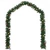 vidaXL Guirlandes de No&euml;l avec boules 4 pcs Vert 270 cm PVC