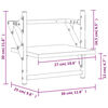 vidaXL &Eacute;tag&egrave;res murales avec barres 2 pcs ch&ecirc;ne sonoma 30x25x30 cm