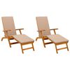 vidaXL Chaise longue inclinable et pliable 2 pcs 55 x 146 x 91 cm