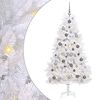 vidaXL Sapin de No&euml;l artificiel 180 cm PVC et Acier Blanc
