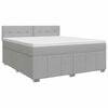 vidaXL Lit boxspring avec matelas Gris clair 140 x 200 cm Tissu