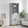 vidaXL Buffet haut Gris b&eacute;ton 69,5x34x180 cm Bois d'ing&eacute;nierie