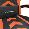 vidaXL Chaise de jeu pivotante Noir et orange Similicuir