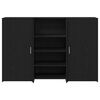 vidaXL Bureau de r&eacute;ception ch&ecirc;ne noir 155x50x103,5cm bois d'ing&eacute;nierie
