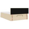 vidaXL Lit ottoman avec matelas cr&egrave;me 140x200 cm tissu