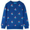 Sweatshirt pour enfants bleu fonc&eacute; 128
