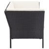 vidaXL Salon de jardin 8 pcs avec coussins r&eacute;sine tress&eacute;e noir