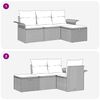 vidaXL Ensemble de canap&eacute; de jardin avec coussin 4 pcs Gris polyrotin