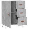 vidaXL Buffet gris b&eacute;ton 69,5x34x90 cm bois d'ing&eacute;nierie
