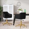 vidaXL Chaises pivotantes &agrave; manger lot de 2 Noir Velours