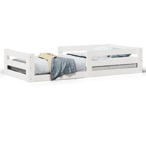 vidaXL Cadre de lit sans matelas blanc 80x160 cm bois massif de pin
