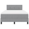 vidaXL Lit &agrave; ressorts avec matelas Gris clair 120 x 190 cm tissu