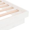 vidaXL Cadre de lit sans matelas blanc bois de pin massif