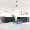 vidaXL Canap&eacute; de salon 2 pcs Noir 194 x 74,5 x 70,5 cm Simili cuir