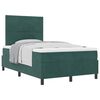 vidaXL Lit &agrave; ressorts avec t&ecirc;te de lit Vert fonc&eacute; 120 x 190 cm Velours