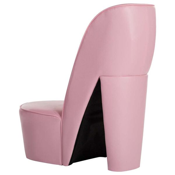 vidaXL Chaise en forme de chaussure &agrave; talon haut rose similicuir
