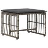 vidaXL Ensemble de meubles d'ext&eacute;rieur 5 pcs Noir et Gris fonc&eacute;
