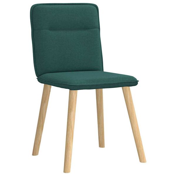 vidaXL Chaises à manger lot de 2 vert foncé tissu