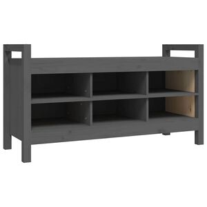 vidaXL Banc d'entr&eacute;e Gris 110x40x60 cm Bois de pin massif