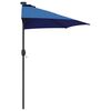 vidaXL Parasol de jardin Bleu 294 x 150 x 223 cm tissu