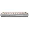 vidaXL Cadre de lit avec LED sans matelas sonoma gris 135x190 cm
