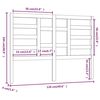 vidaXL T&ecirc;te de lit Marron miel 126x4x104 cm Bois massif de pin